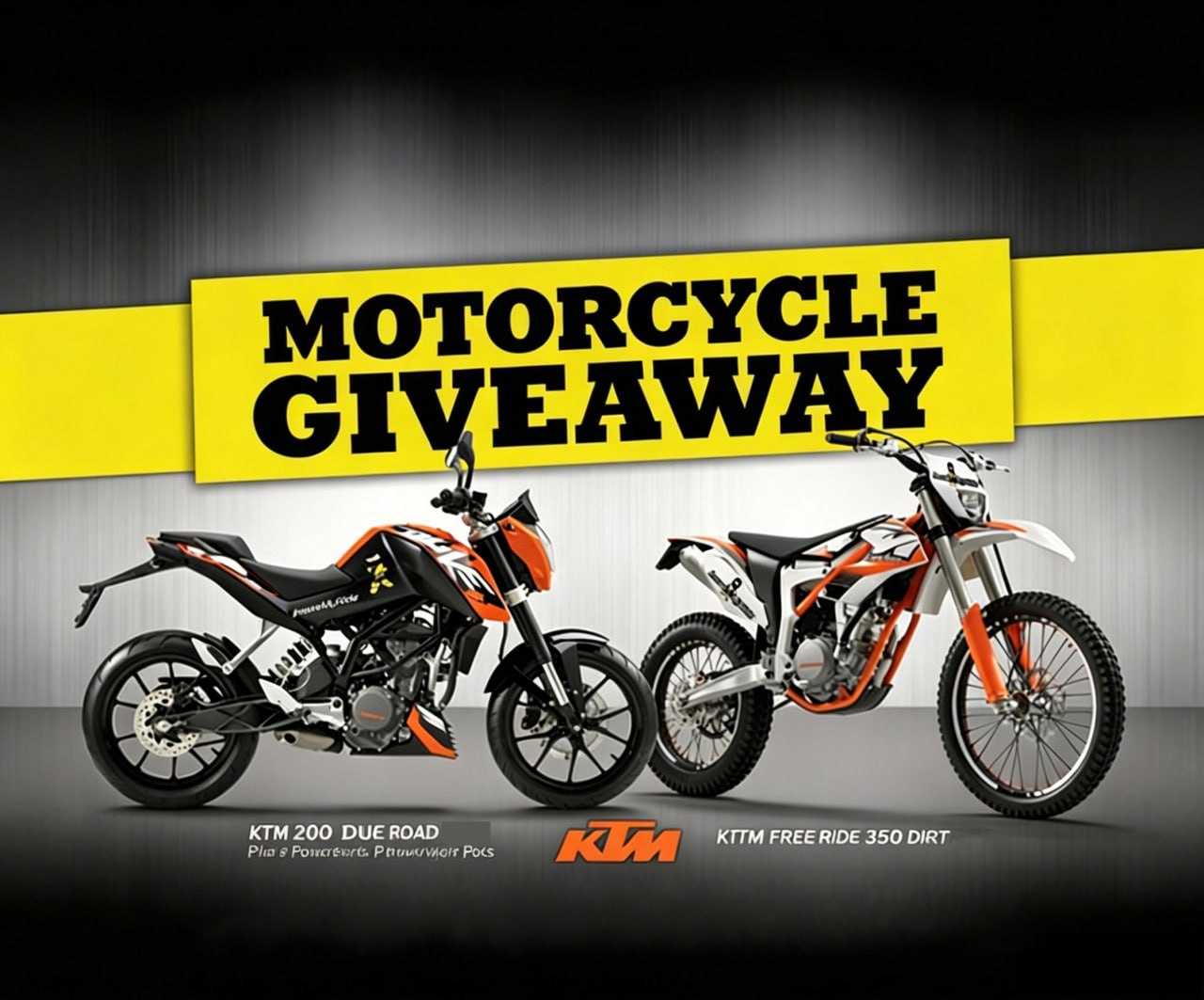 Motorcycle giveaway grand prize